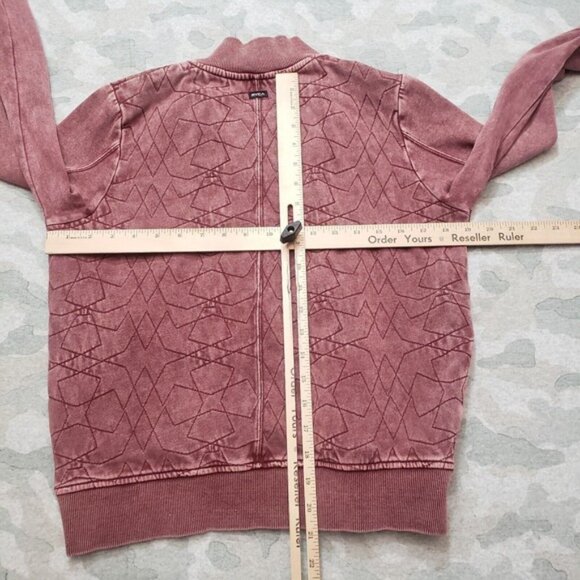 RVCA Jacket Womens Small Red Full Zip Bomber - Picture 8 of 11